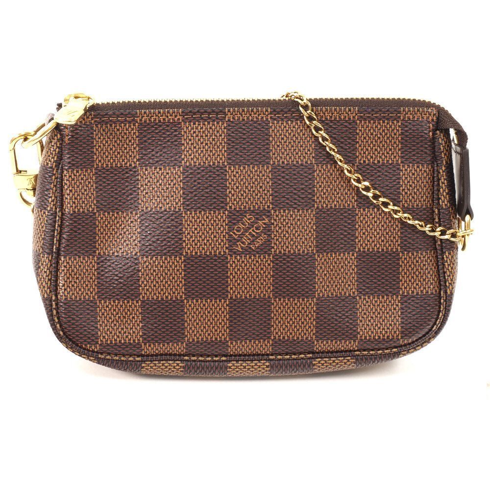 Louis Vuitton Mini Pochette Damier Ebene Accessory Pouch